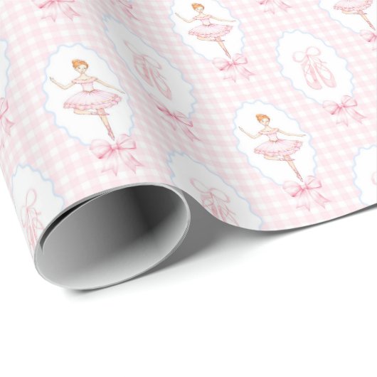Roze Waterverf Notenkraker Kerst Wrapping Pape Cadeaupapier (Rol Hoek)