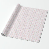 Roze Waterverf Notenkraker Kerst Wrapping Pape Cadeaupapier (Uitgerold)