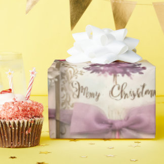 Roze Waterverf Notenkraker Kerst Wrapping Pape Cadeaupapier