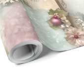 Roze Waterverf Notenkraker Kerst Wrapping Pape Cadeaupapier (Rol Hoek)