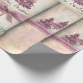 Roze Waterverf Notenkraker Kerst Wrapping Pape Cadeaupapier (Hoek)