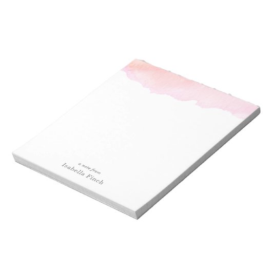 Roze Waterverf Notitieblok (Linkerzijde)