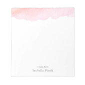 Roze Waterverf Notitieblok (Voorkant)