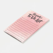 Roze Waterverf om lijstnotities te doen Post-it® Notes (Schuin)