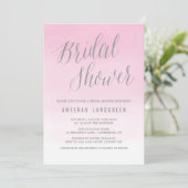 Roze Waterverf Ombre Bridal Shower Kaart (Staand voorkant)