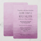 Roze Waterverf Ombre bruiloft Kaart (Voorkant / Achterkant)