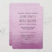 Roze Waterverf Ombre bruiloft Kaart (Voorkant / Achterkant)