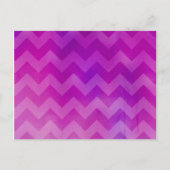 Roze Waterverf Ombre Chevron Briefkaart (Voorkant)