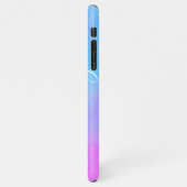 Roze Waterverf Ombre Kleur Verloop Pastel Naam iPhone Hoesje (Linkerkant)