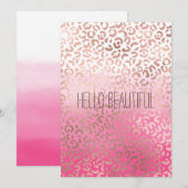 Roze Waterverf Ombre Leopard Afdrukken op maat (Voorkant / Achterkant)