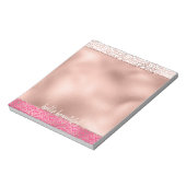 Roze Waterverf Ombre Leopard Afdrukken op maat Notitieblok (Linkerzijde)