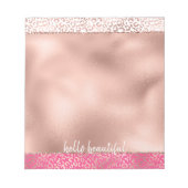 Roze Waterverf Ombre Leopard Afdrukken op maat Notitieblok (Voorkant)