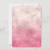 Roze Waterverf Ombre Leopard Print Baby shower Kaart (Achterkant)