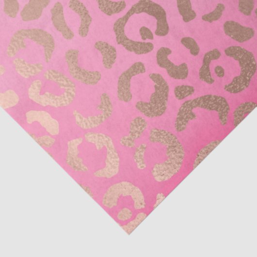 Roze Waterverf Ombre Leopard Print Tissuepapier (Detail)