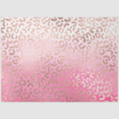 Roze Waterverf Ombre Leopard Print Tissuepapier (Voorkant)