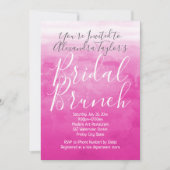 Roze Waterverf Ombre Modern Bridal Brunch Shower Kaart (Voorkant)