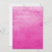 Roze Waterverf Ombre Modern Bridal Brunch Shower Kaart (Achterkant)