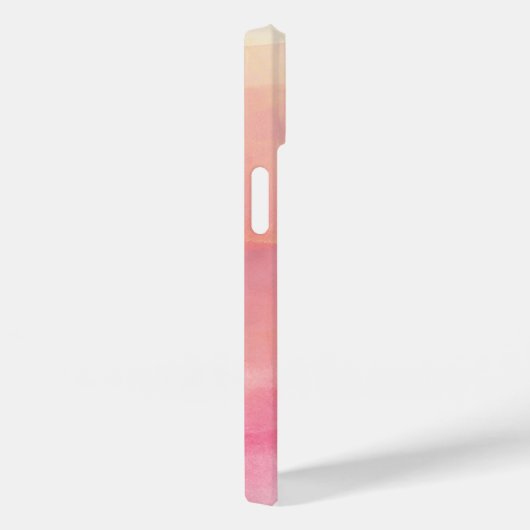 Roze Waterverf Ombre Naam Case-Mate iPhone Case (Achterkant / Rechts)