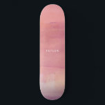 Roze Waterverf Ombre Naam Persoonlijk Skateboard<br><div class="desc">Roze Waterverf Ombre Naam skateboard beschikt over roze,  lavendel,  paarse,  blush en koraal waterverf effect,  plus jouw naam.</div>