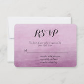 Roze Waterverf Ombre RSVP Kaartje (Voorkant)