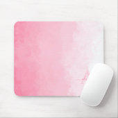 Roze Waterverf ombre vrouwelijk monogram Muismat (Met muis)