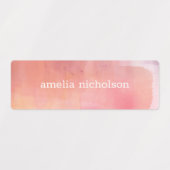 Roze Waterverf Ombre Waterdicht Labels (Design 1)