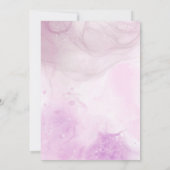 Roze Waterverf onder het Zee meisje Baby shower Kaart (Achterkant)