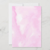 Roze Waterverf onder het Zee meisje Baby shower Kaart (Achterkant)