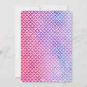 Roze Waterverf Onder het Zee Zeemeermin Verjaardag Kaart (Achterkant)