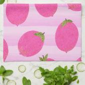 Roze Waterverf op de zomervakantie Theedoek (Gevouwen)