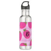 Roze Waterverf op de zomervakantie Waterfles (Voorkant)