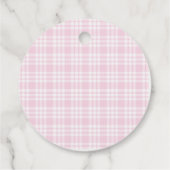 Roze Waterverf op het Farm Animals Baby shower Bedankjes Labels (Achterkant)