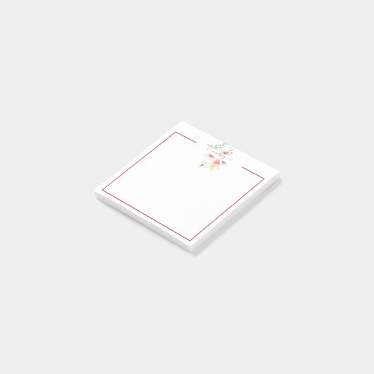 Roze waterverf op maat gemaakt post-it® notes (Schuin)