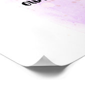 roze waterverf op wit voeg uw prijsvoorkeur toe poster (Hoek)