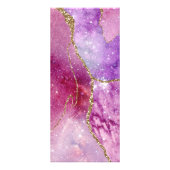 roze waterverf op zwarte prijslijst reclamekaart (Achterkant)