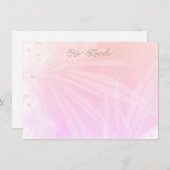  - roze Waterverf Opmerking Kaart Notitiekaartje (Voorkant / Achterkant)