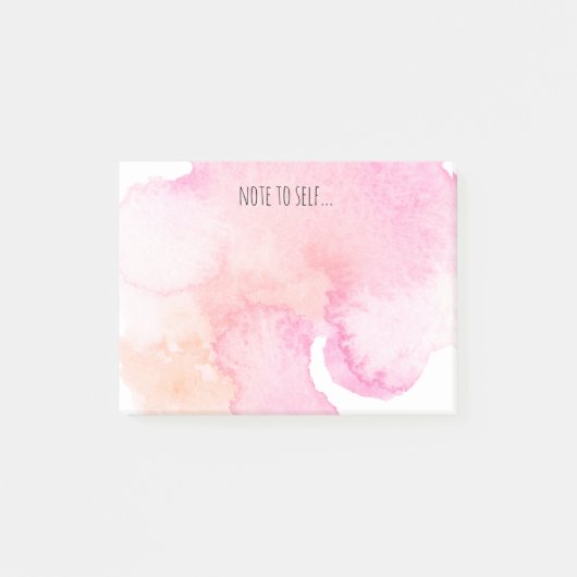 Roze Waterverf Opmerking voor zichzelf Post-it® Notes (Voorkant)