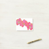 Roze waterverf Orchidee schilderij tropische bloem Post-it® Notes (Op bureau)