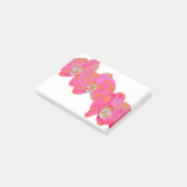 Roze waterverf Orchidee schilderij tropische bloem Post-it® Notes (Schuin)