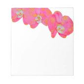 Roze waterverf Orchideeën Notitieblok (Voorkant)