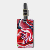 Roze waterverf originele rozen bagagelabel (Voorkant verticaal)