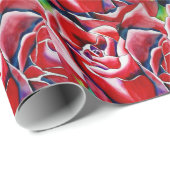 Roze waterverf originele rozen cadeaupapier (Rol Hoek)