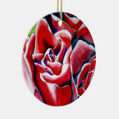 Roze waterverf originele rozen keramisch ornament (Rechts)