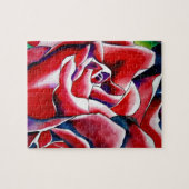 Roze waterverf originele rozen legpuzzel (Horizontaal)