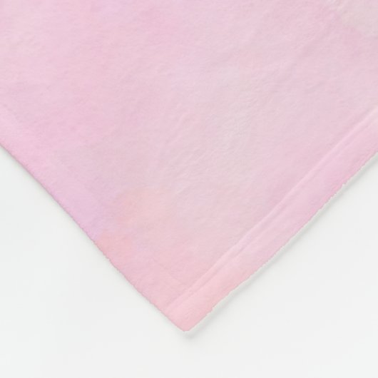 Roze Waterverf Paarse Unicorn Fleece Deken (Hoek)