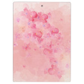 Roze Waterverf Paint Pastel Flowers Klembord (Achterkant)