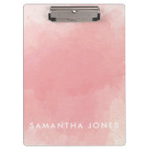 Roze Waterverf Paint pastel Klembord (Voorkant)