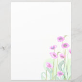 Roze waterverf papavers (Voorkant)