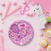 Roze waterverf papieren bordje (Feest)