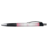 Roze Waterverf Patroon Monogram Pen (Bovenkant)